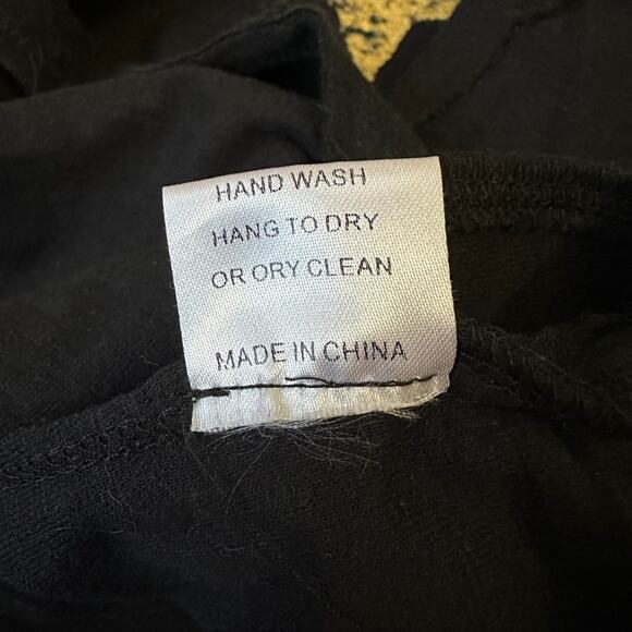 GYPSY JUNKIES Tank Top Black Stars Rhinestones V-Neck Cotton Edgy Gothic - Picture 9 of 10